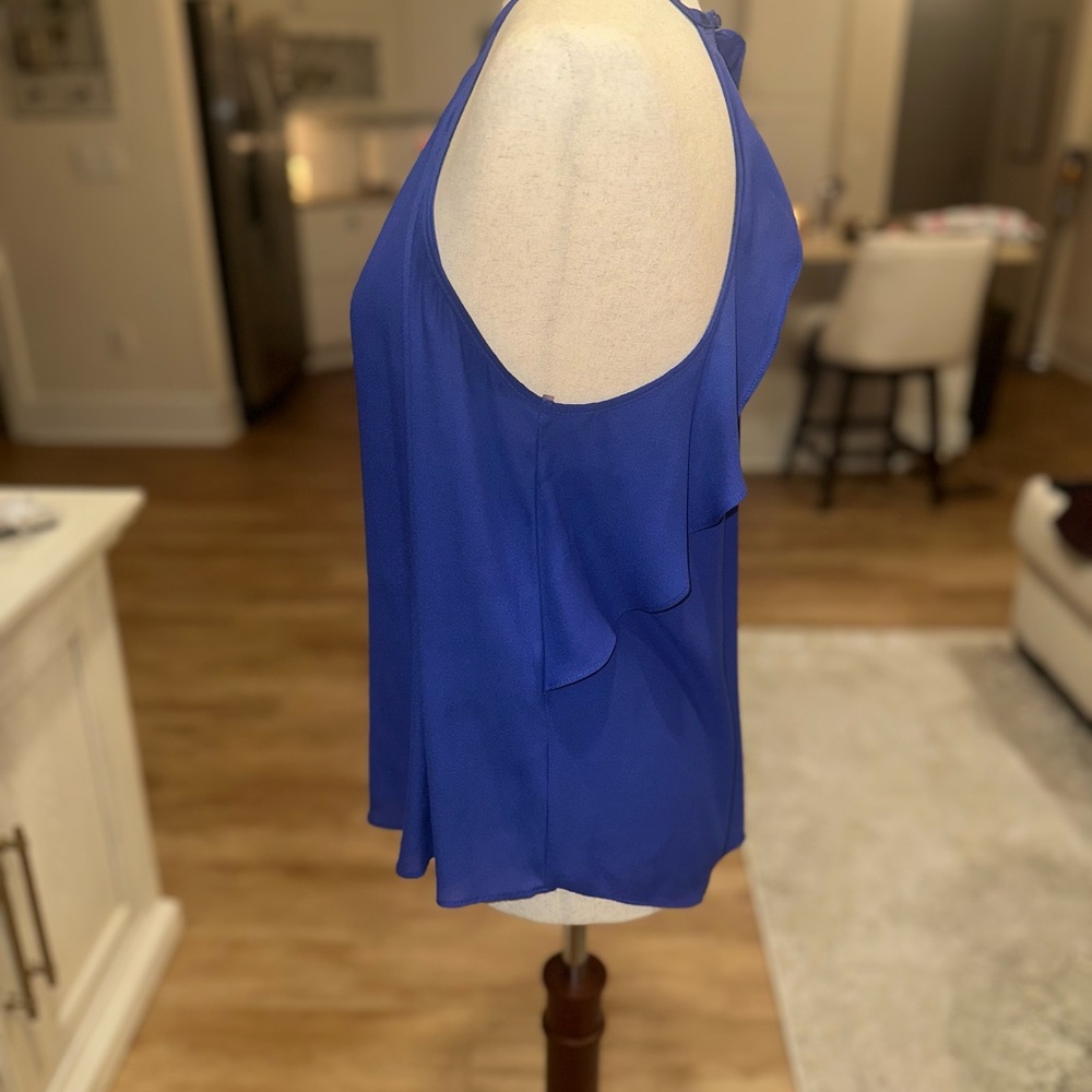 Lush Royal Blue Halter Blouse - Picture 4 of 5